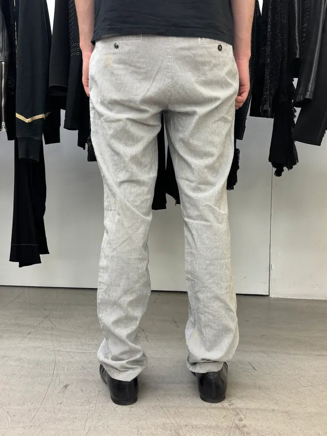 AW2006 Prada Grey Striped Cozy Pants  bMpoYgC 3
