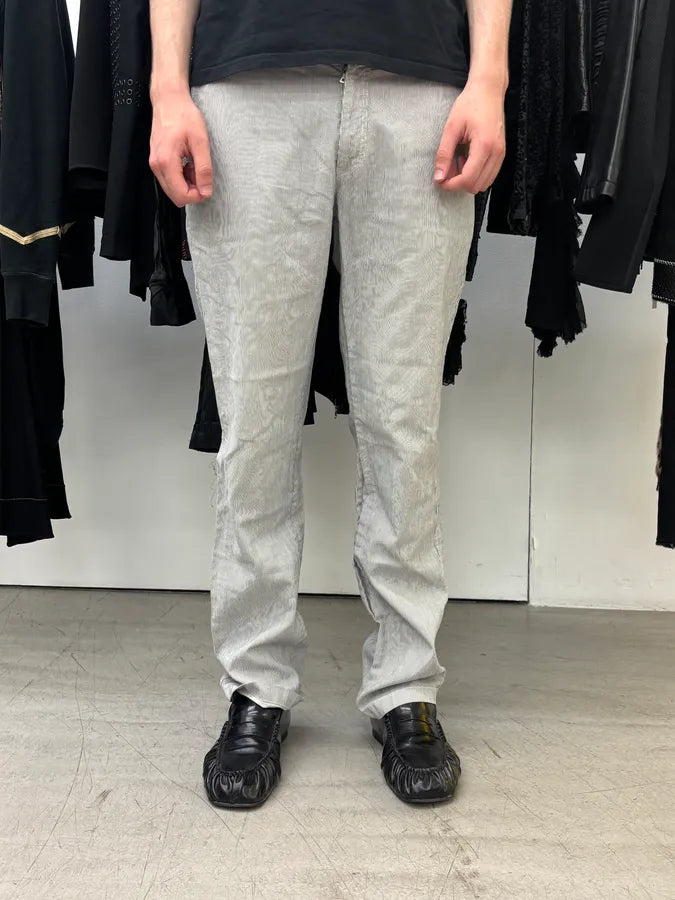 AW2006 Prada Grey Striped Cozy Pants  bMpoYgC 1