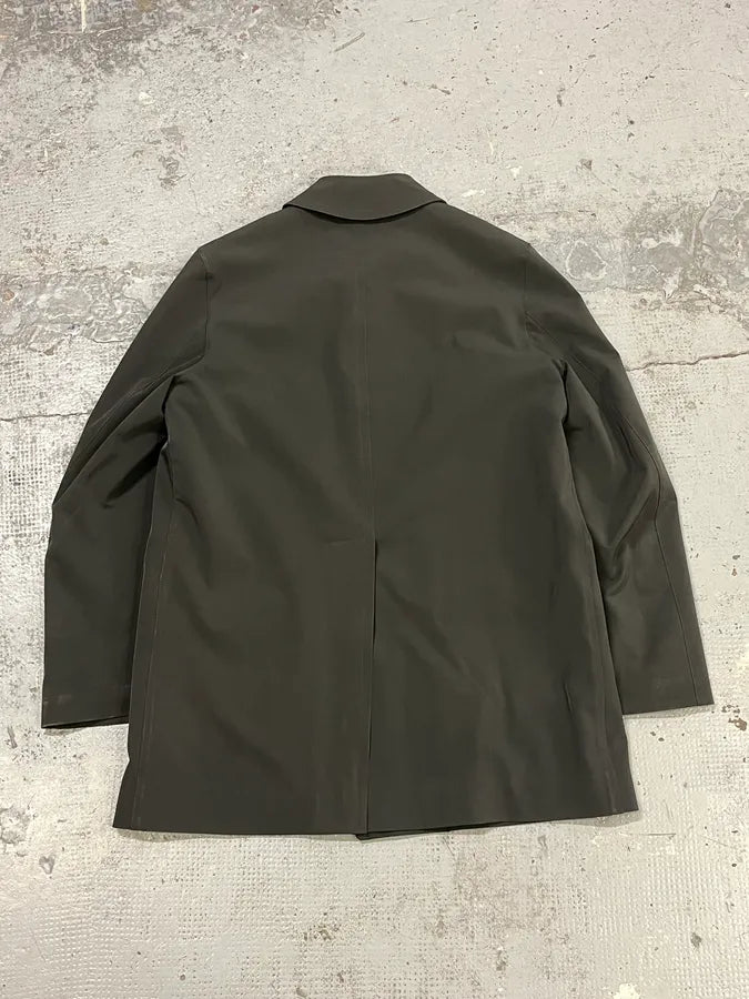 2000s Prada Olive Green Technical Nylon Long Classy Jacket TfQRxxp 5
