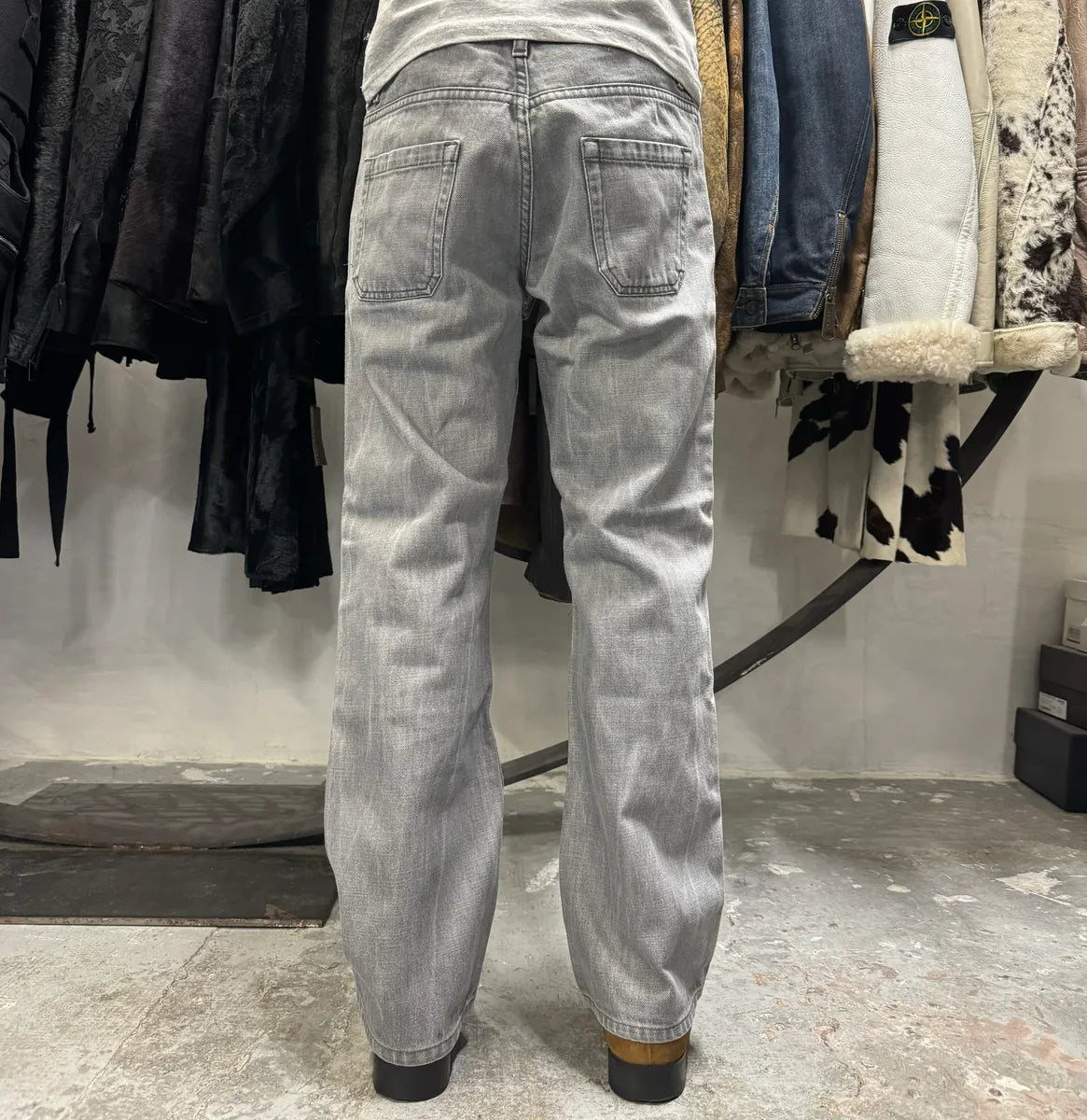 Prada Grey Washed Denim Jeans (S/M) HvqGMdM 3