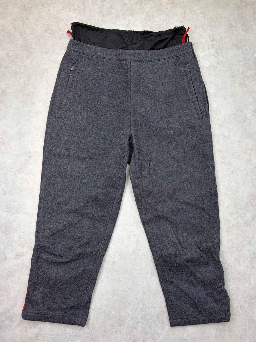 2000s Prada Grey Wool Linea Rossa Capri Pants xUmYOBT 3