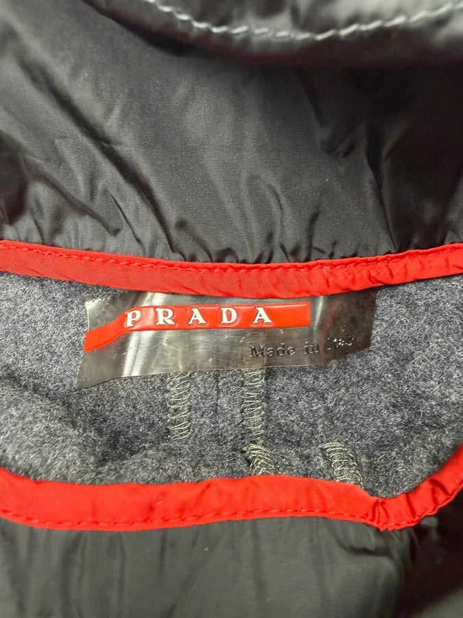 2000s Prada Grey Wool Linea Rossa Capri Pants xUmYOBT 8