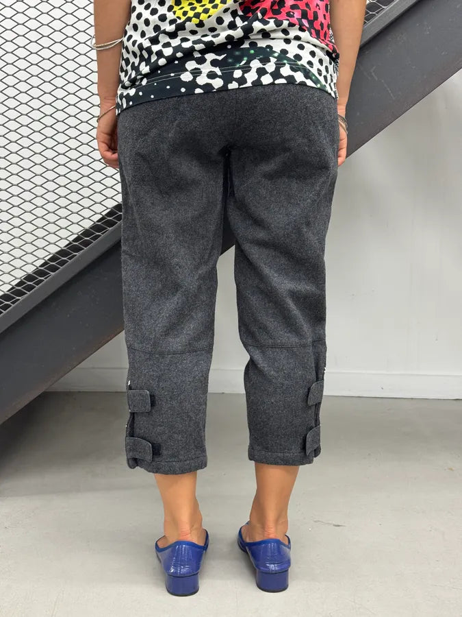 2000s Prada Grey Wool Linea Rossa Capri Pants xUmYOBT 1