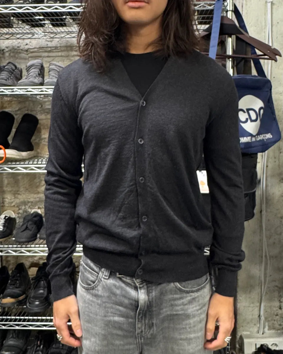 Prada Grey Wool Cardigan Buttoned Sweater (M) BrgvwSd 1