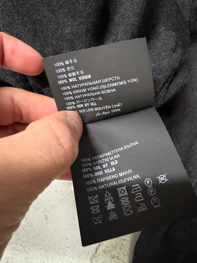 Prada Grey Wool Cardigan Buttoned Sweater (M) BrgvwSd 10