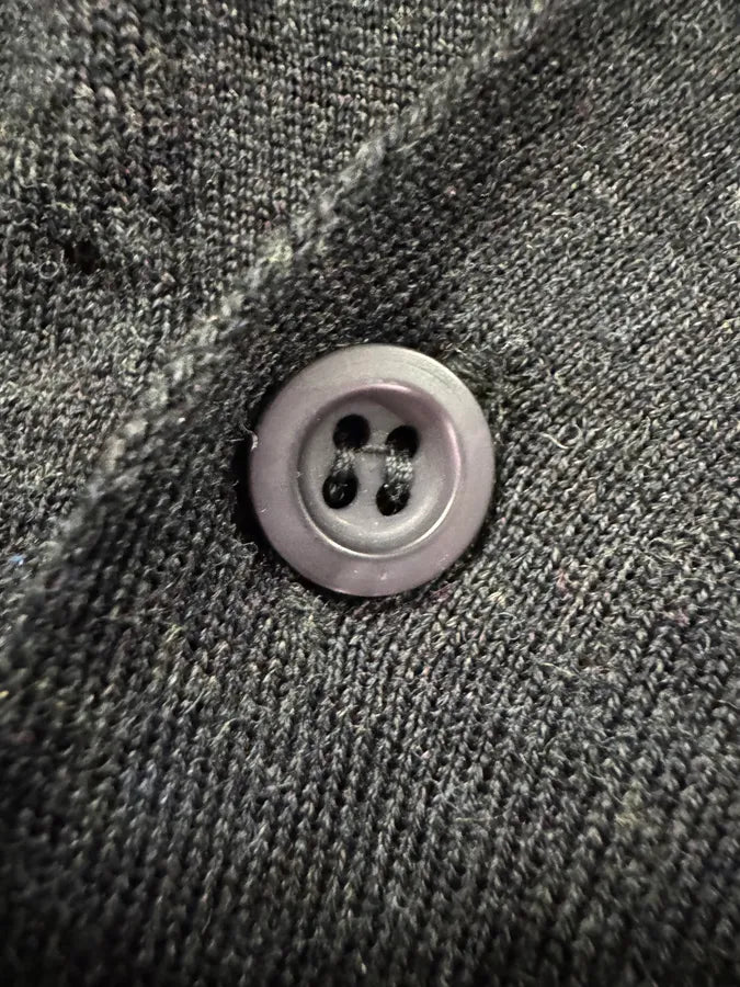 Prada Grey Wool Cardigan Buttoned Sweater (M) BrgvwSd 6