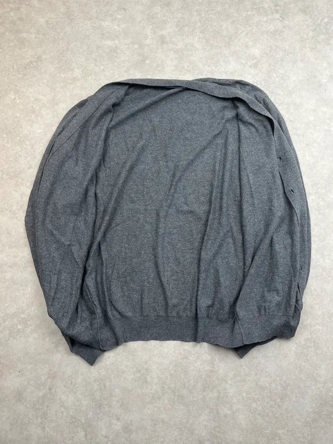 Prada Grey Wool Cardigan Sweater fxgOzzB 8