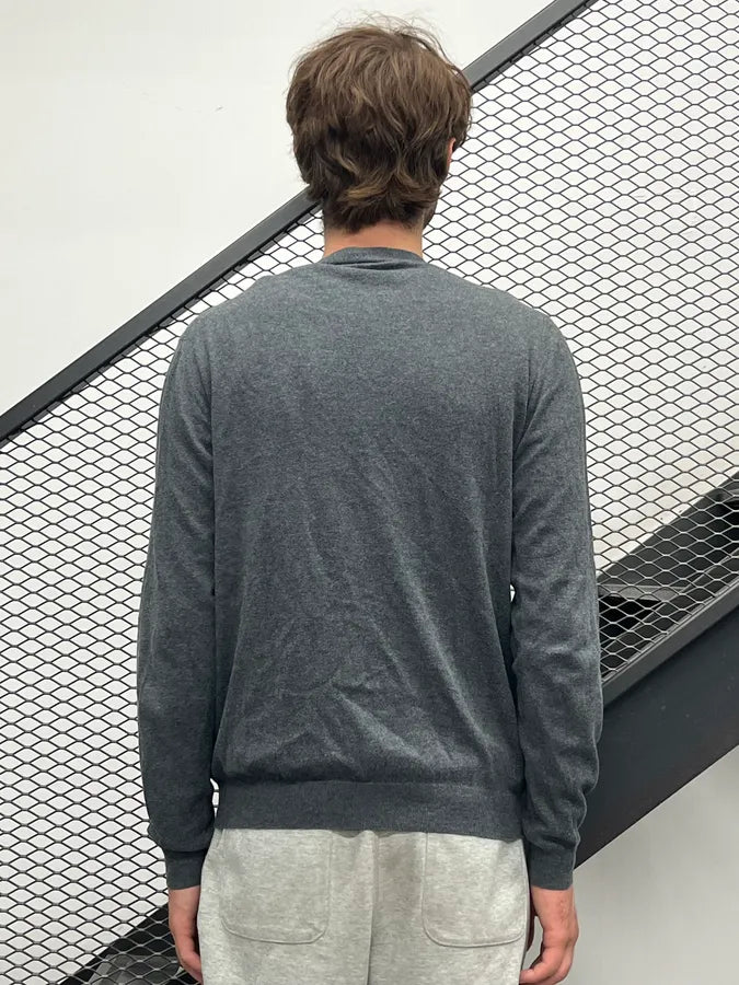 Prada Grey Wool Cardigan Sweater fxgOzzB 2