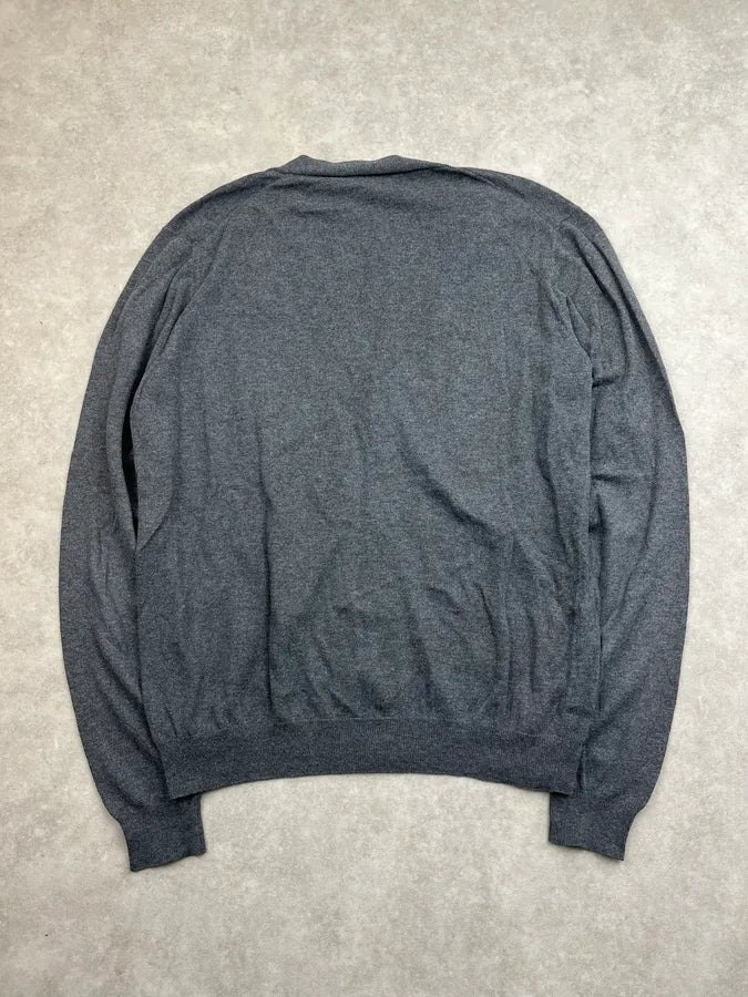 Prada Grey Wool Cardigan Sweater fxgOzzB 6