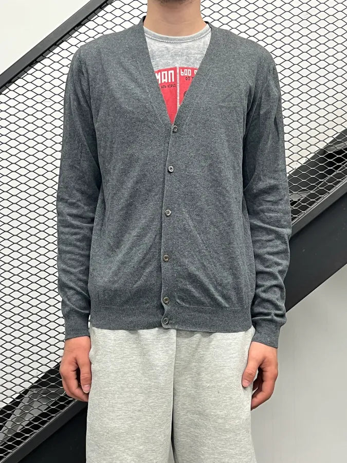 Prada Grey Wool Cardigan Sweater fxgOzzB 1