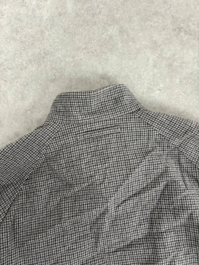 2000s Prada Grey Wool Houndstooth Jacket XcIxDbc 5