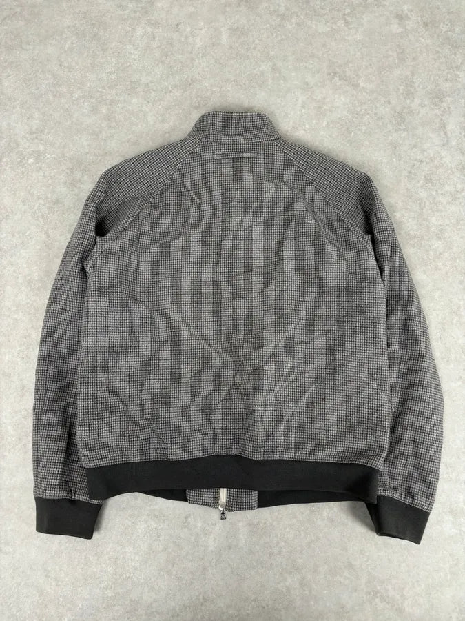 2000s Prada Grey Wool Houndstooth Jacket XcIxDbc 4