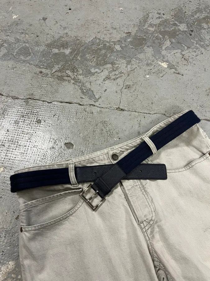 Prada Hybrid Navy Belt JmTsTBF 0