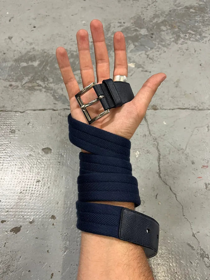 Prada Hybrid Navy Belt JmTsTBF 1