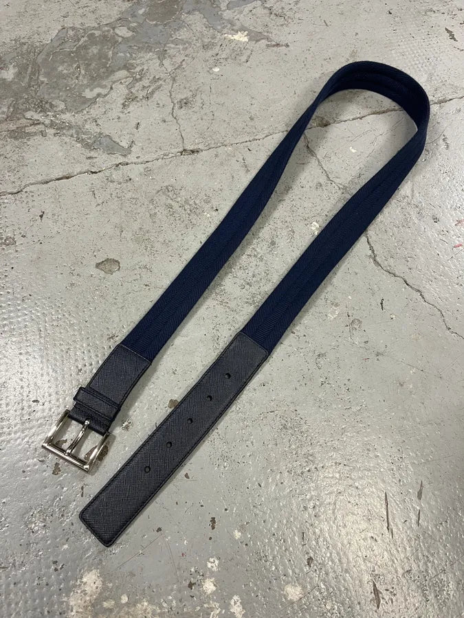 Prada Hybrid Navy Belt JmTsTBF 3