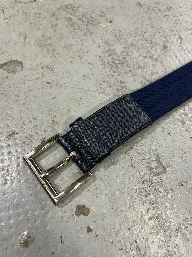 Prada Hybrid Navy Belt JmTsTBF 5