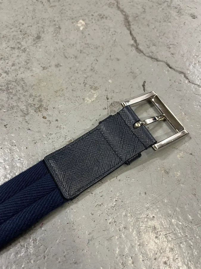 Prada Hybrid Navy Belt JmTsTBF 7