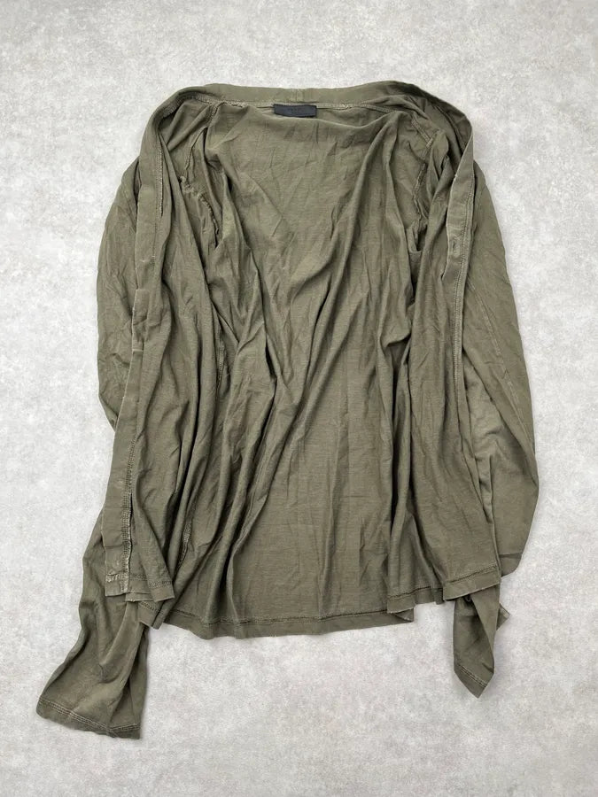 2000s Prada Khaki Cotton Button-Up Cardigan Longsleeve wpkCByY 7