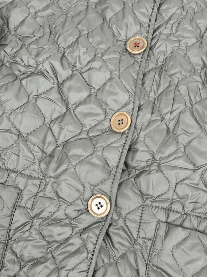 2000s Prada Khaki Nylon Quilted Puffer Jacket tSgQzhZ 7