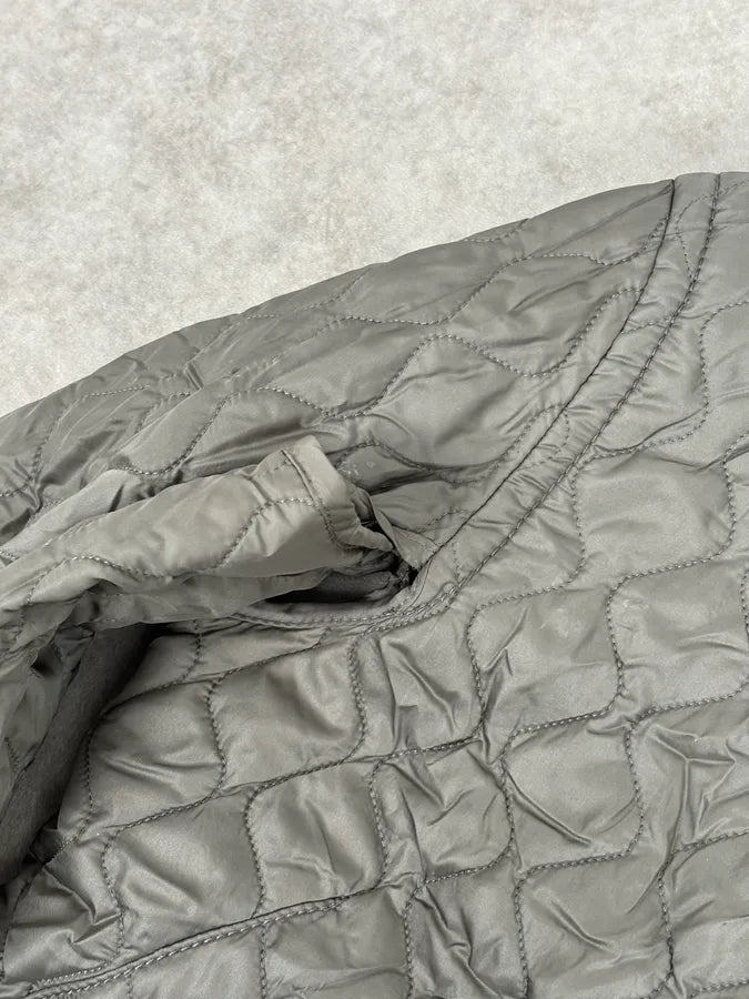 2000s Prada Khaki Nylon Quilted Puffer Jacket tSgQzhZ 8