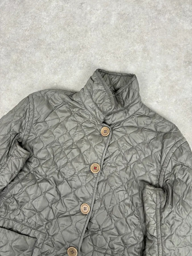 2000s Prada Khaki Nylon Quilted Puffer Jacket tSgQzhZ 3
