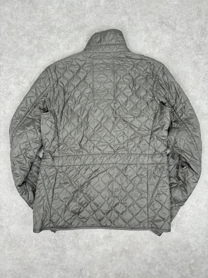 2000s Prada Khaki Nylon Quilted Puffer Jacket tSgQzhZ 4