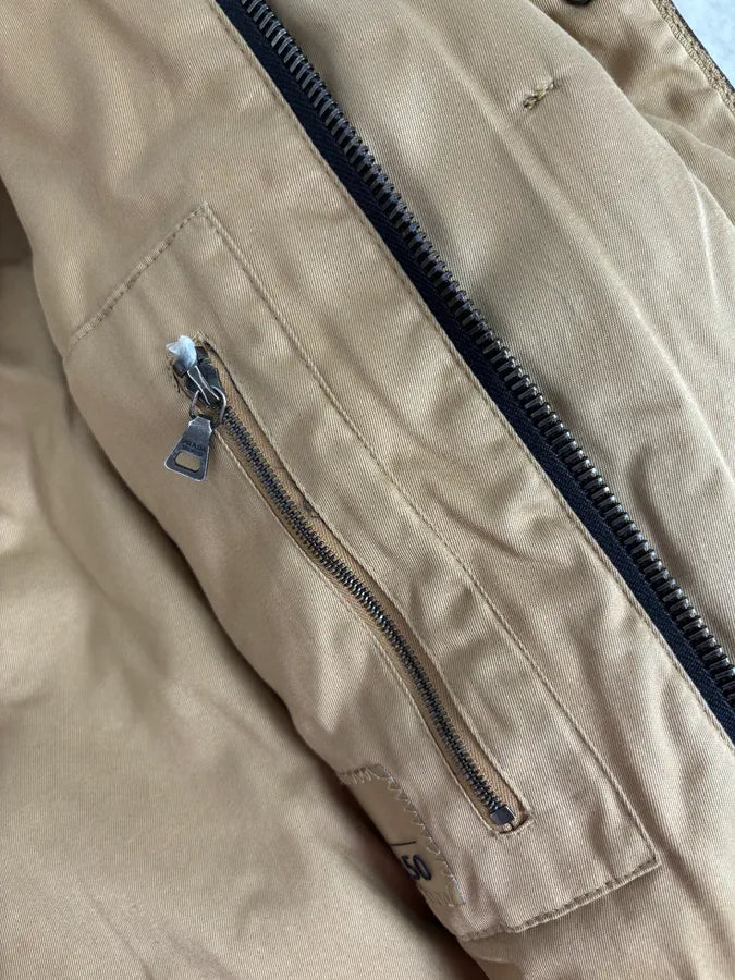 2000s Prada Brown Avant-Garde Leather Asymmetrical Jacket ojixzLE 9