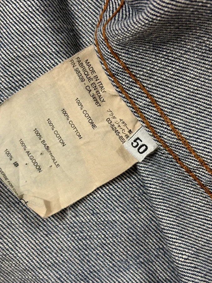 AW2004 Prada Light Blue Denim Cargo Pocket Jacket dHpDYHa 10