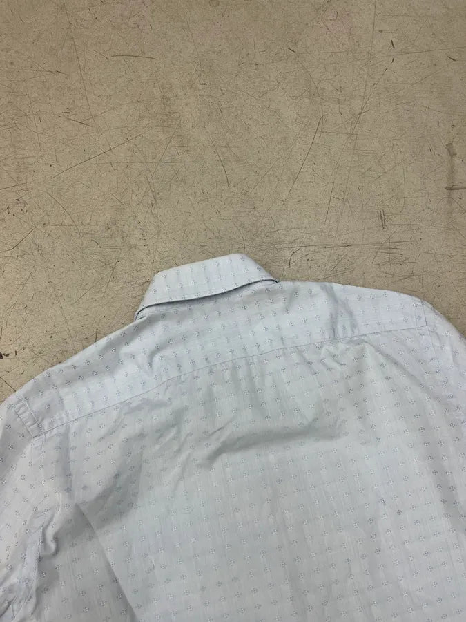 2000s Prada Light Blue Monogram Shirt YSroGVL 6