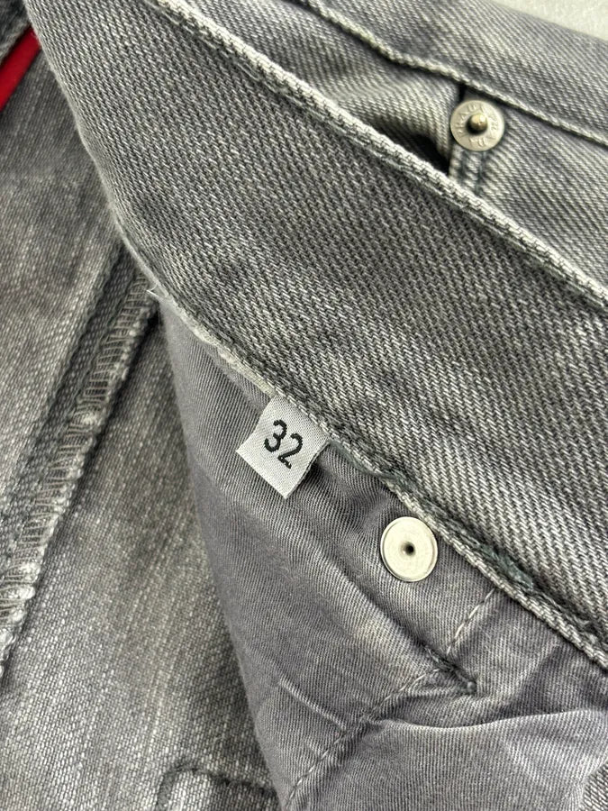 2000s Prada Light Grey Denim Slim Jeans TgNqFtP 10