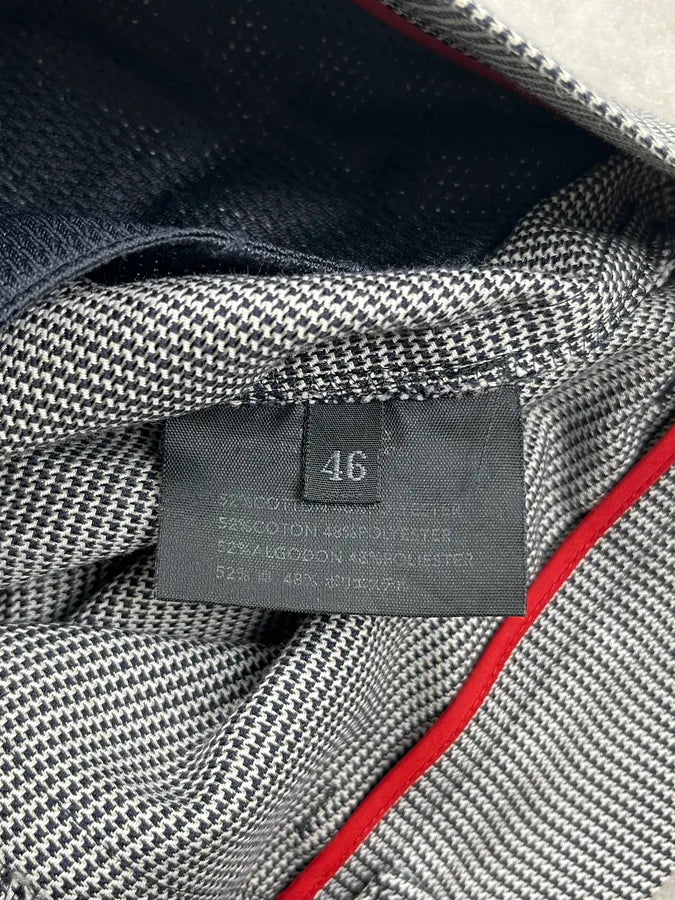 SS2003 Prada Linea Rossa Black & White Checked Nylon Pants eKAcVCs 10