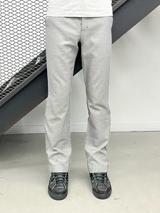 SS2003 Prada Linea Rossa Black & White Checked Nylon Pants eKAcVCs 2