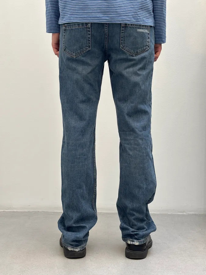 2000s Prada Blue Worker Denim Jeans  bgxUNrH 3