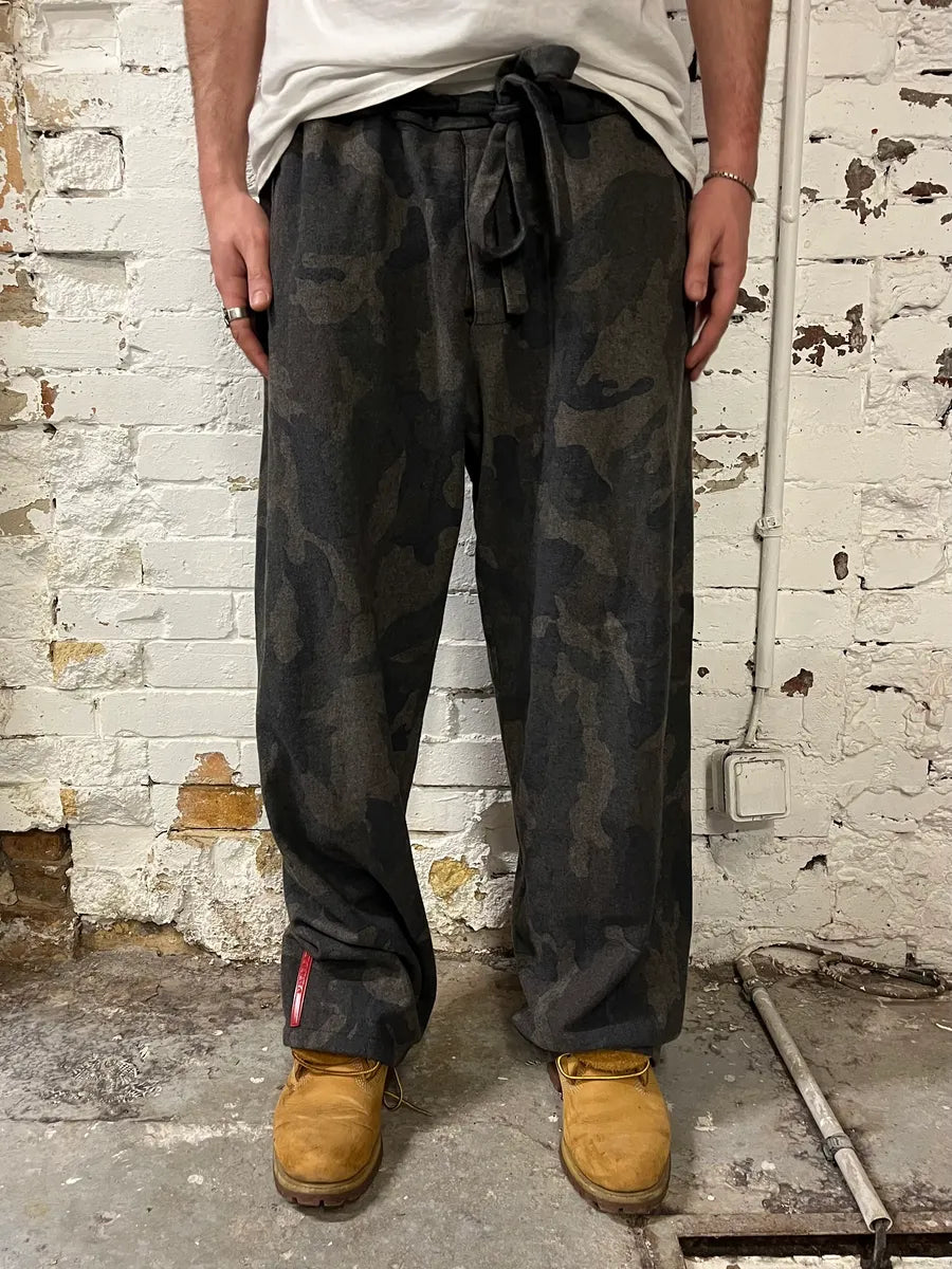Prada Linea Rossa Camo Grey Wool Pants tZhfntY 1
