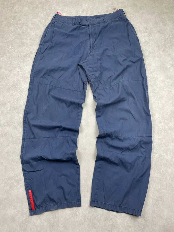 2000s Prada Linea Rossa Cargo Blue Pants snwcBdR 0