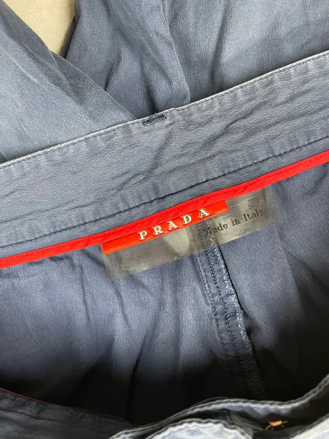 2000s Prada Linea Rossa Cargo Blue Pants snwcBdR 10