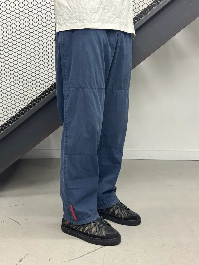 2000s Prada Linea Rossa Cargo Blue Pants snwcBdR 4