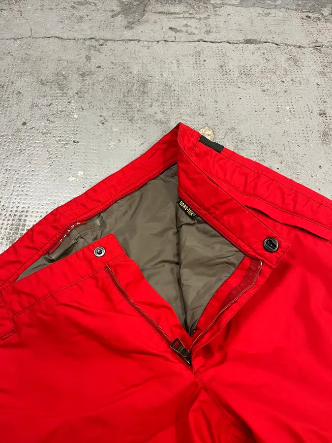Prada Linea Rossa Gore-Tex Red Ski Pants JuWusKi 10