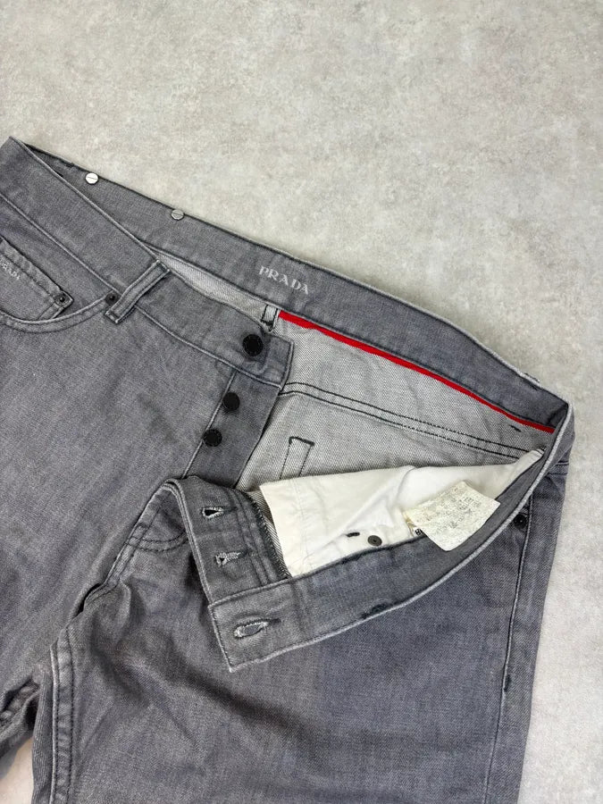 SS2007 Prada Cozy Grey Denim Jeans JfkSvBG 8