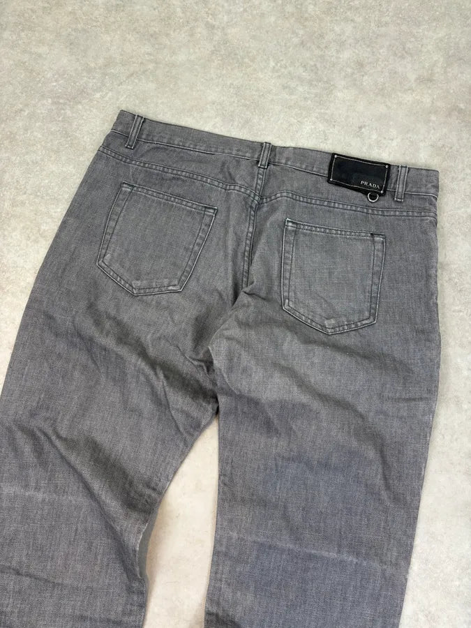 SS2007 Prada Cozy Grey Denim Jeans JfkSvBG 6