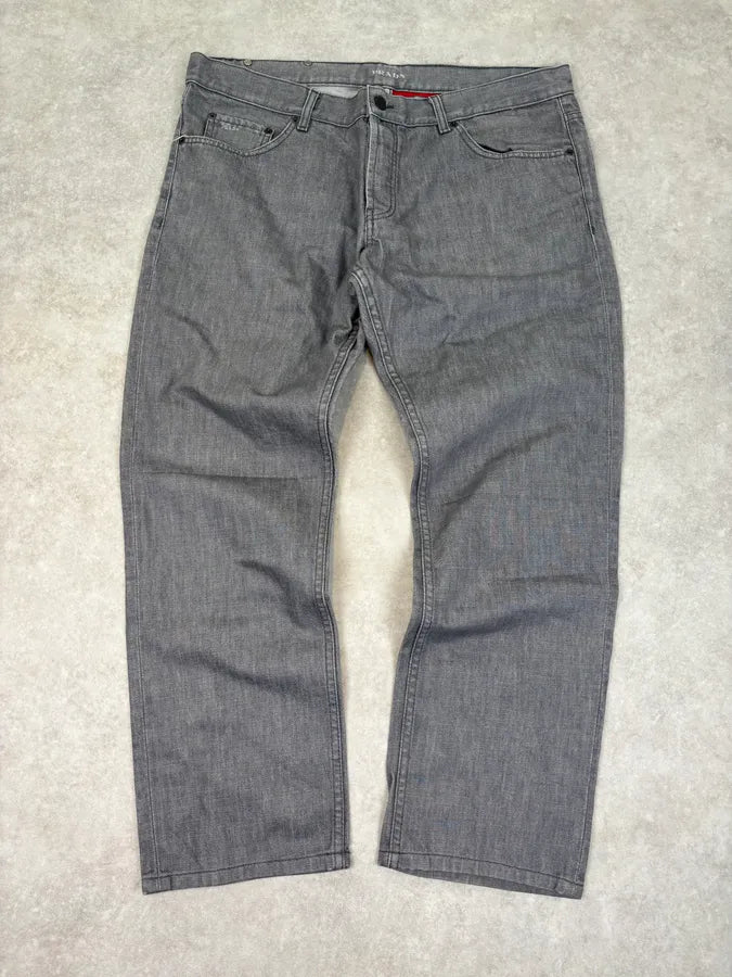 SS2007 Prada Cozy Grey Denim Jeans JfkSvBG 3