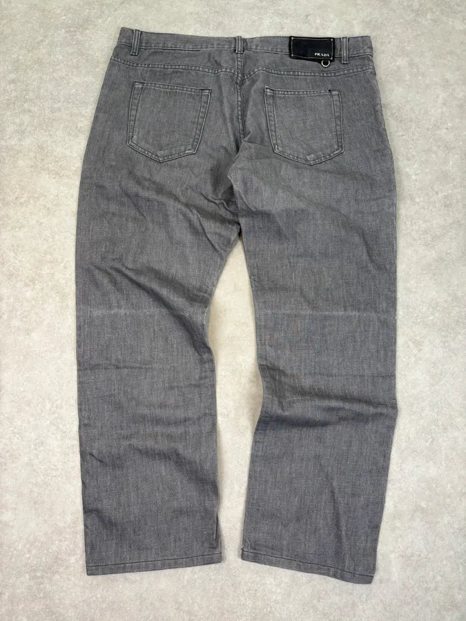SS2007 Prada Cozy Grey Denim Jeans JfkSvBG 5