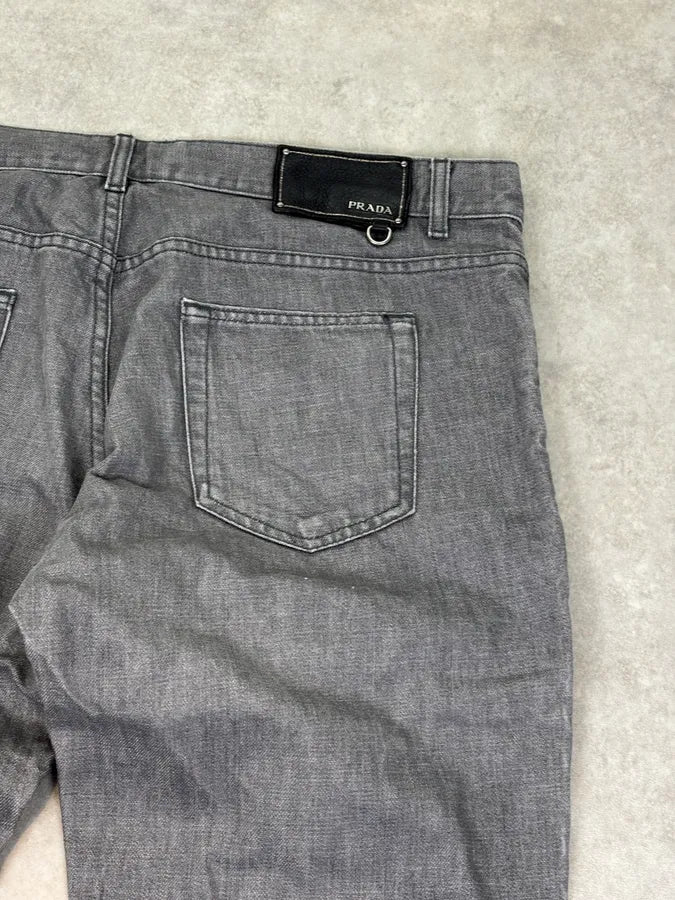 SS2007 Prada Cozy Grey Denim Jeans JfkSvBG 7