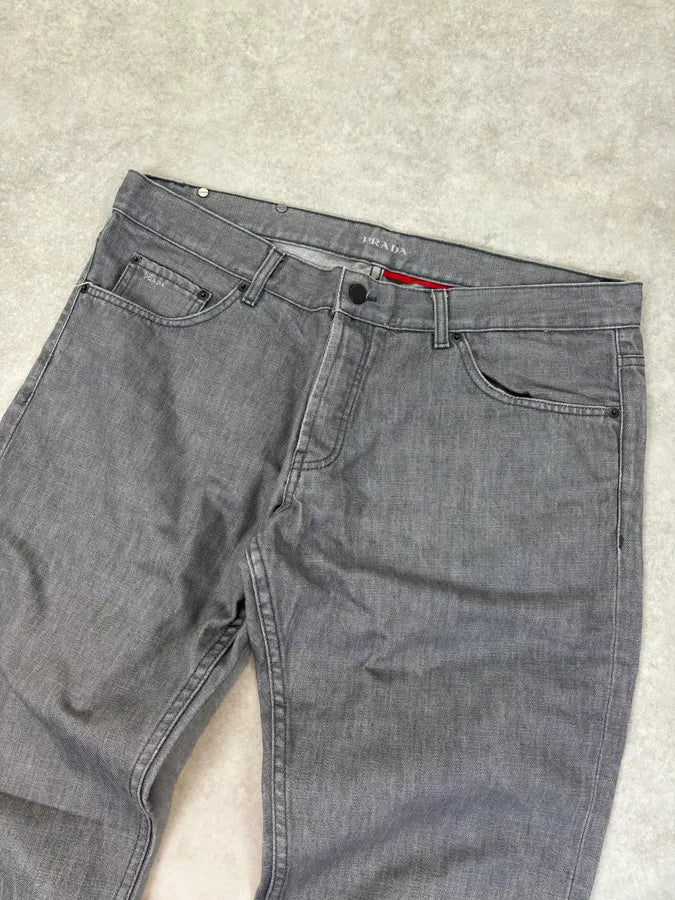 SS2007 Prada Cozy Grey Denim Jeans JfkSvBG 4