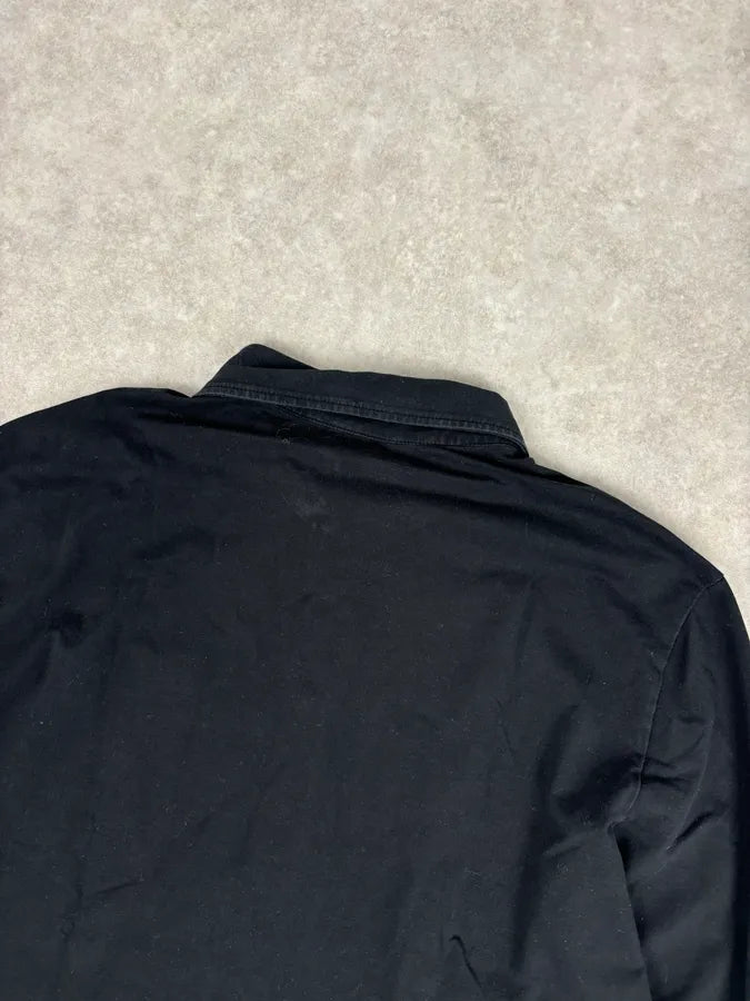 AW2006 Prada Black Minimalist Signature Longsleeve Polo jmXfPKf 5