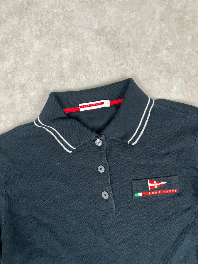 2000s Luna Rossa Black Logo Longsleeve Polo idhLfaP 4