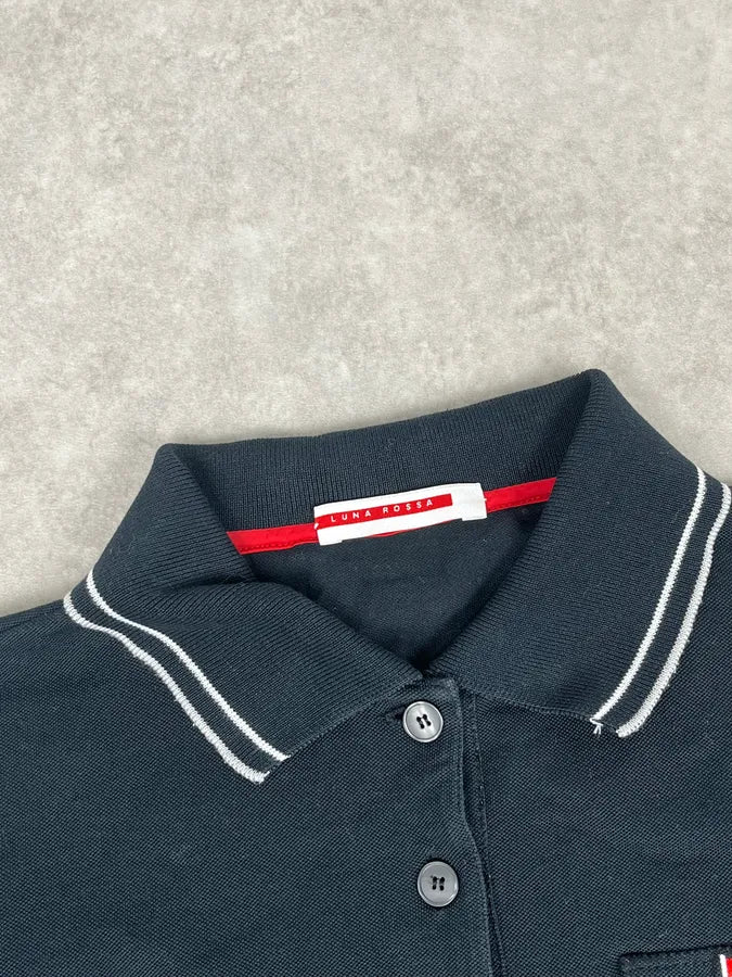 2000s Luna Rossa Black Logo Longsleeve Polo idhLfaP 7