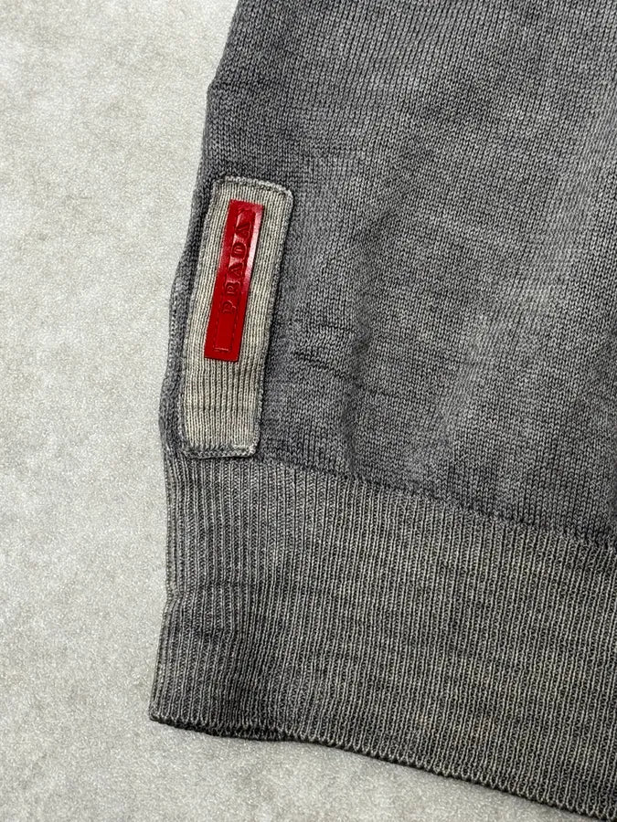 AW2009 Prada Luna Rossa Grey Gradient Classic Sweater JCDnWcn 7