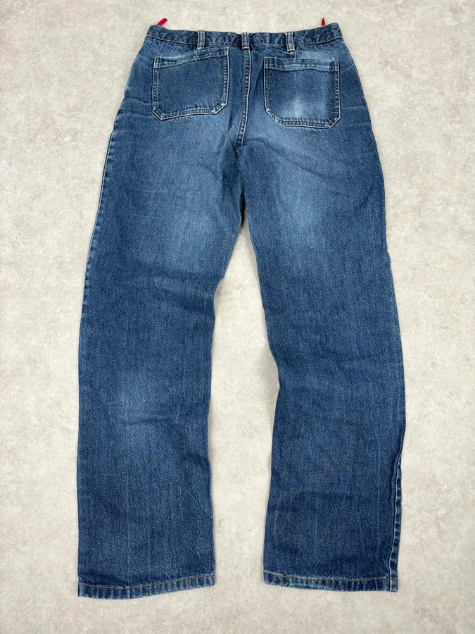 2000s Prada Milano Classic Blue Denim Jeans xaPiumz 5