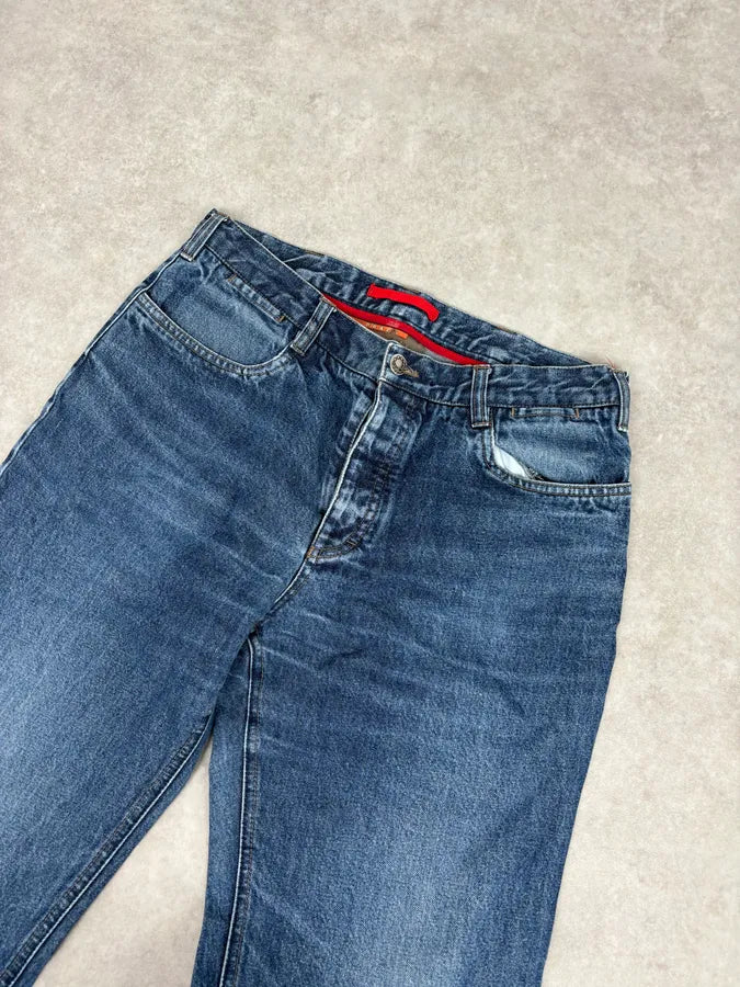 2000s Prada Milano Classic Blue Denim Jeans xaPiumz 4